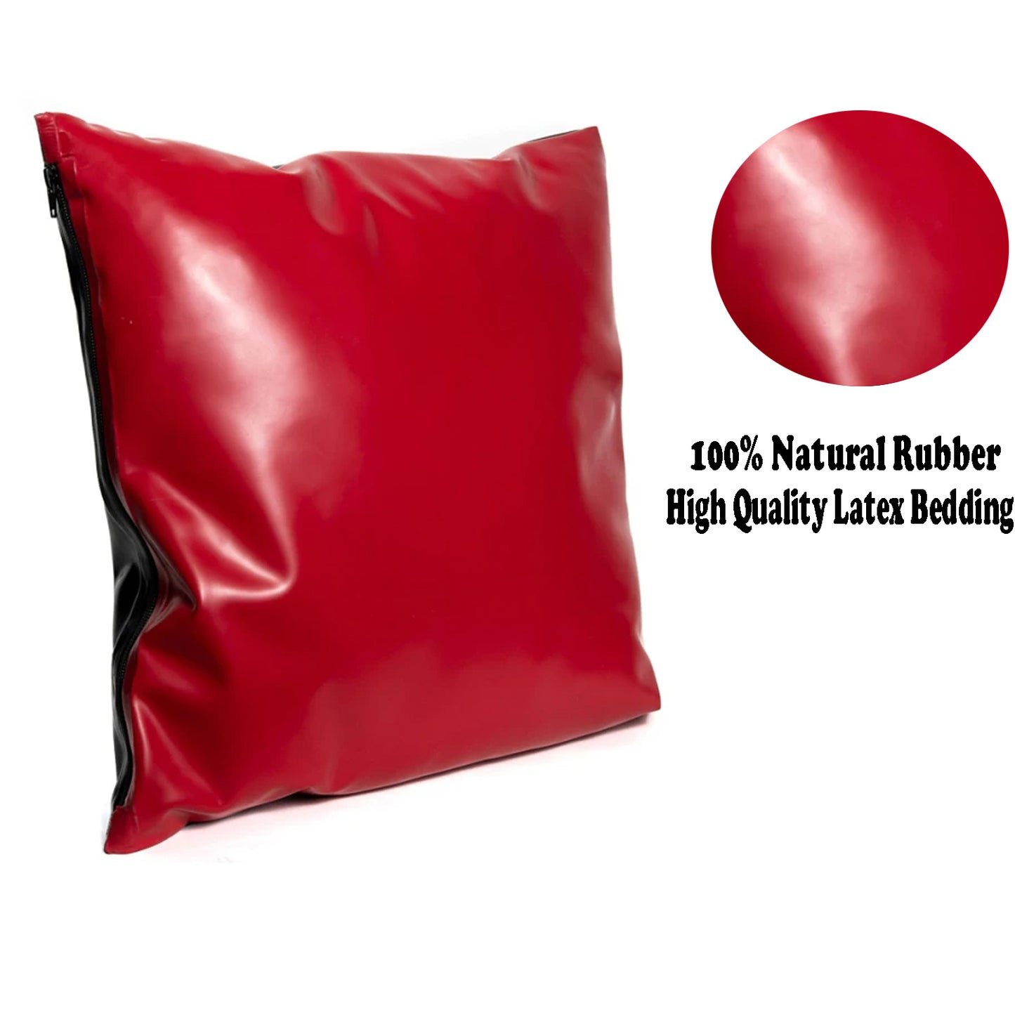 Red Classic Latex Pillowcases,Natural Rubber Pillow 40X40cm(2pcs)