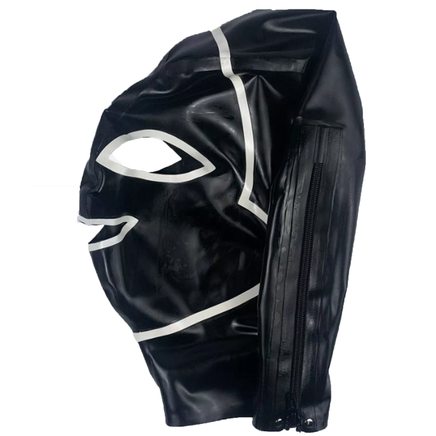 Handmade Latex Mask Black and White Stripe Decoration
