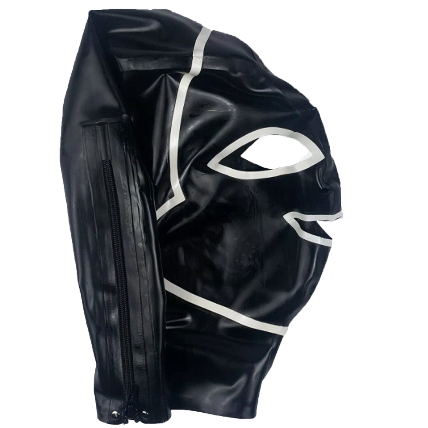 Handmade Latex Mask Black and White Stripe Decoration