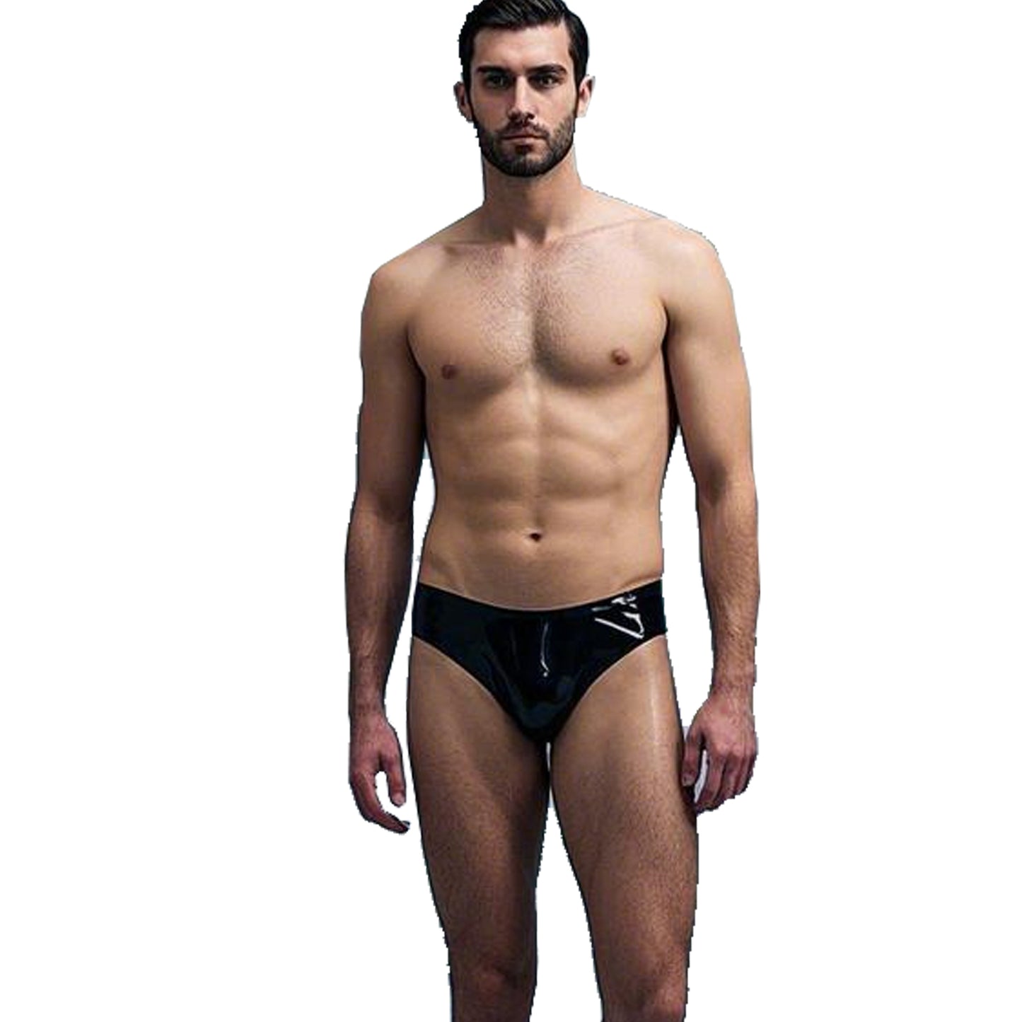 Natural Rubber Latex Shorts Underwear Open Hip,Latex Briefs for Men