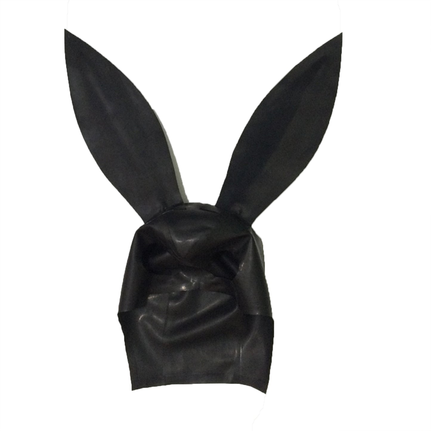 Handmade Playful Black Latex Bunny Mask