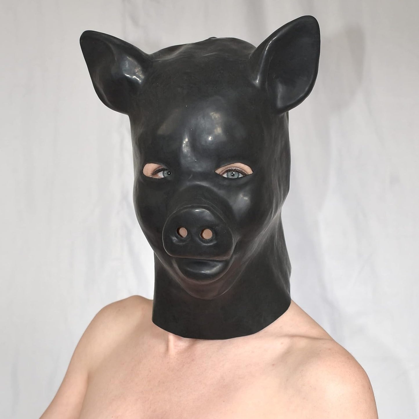 DIY 3D Pig Head Latex Hood Mask,Handmade 100% Natural Rubber Mask