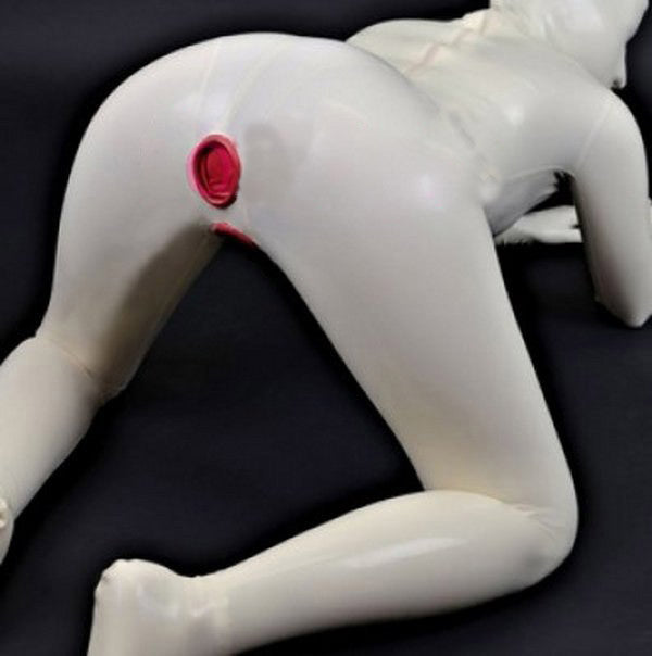 White Women Sexy Latex Bodysuit