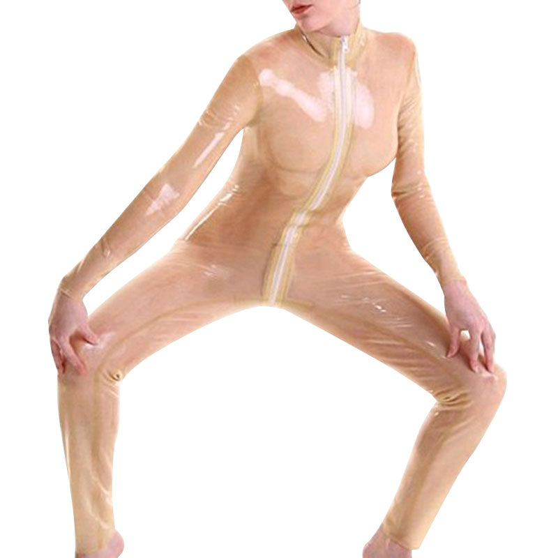 Transparent Latex Bodysuit for Women
