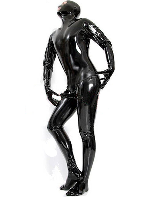 Sexy Latex Catsuit with Dildo
