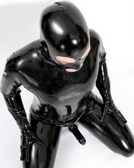 Sexy Latex Catsuit with Dildo