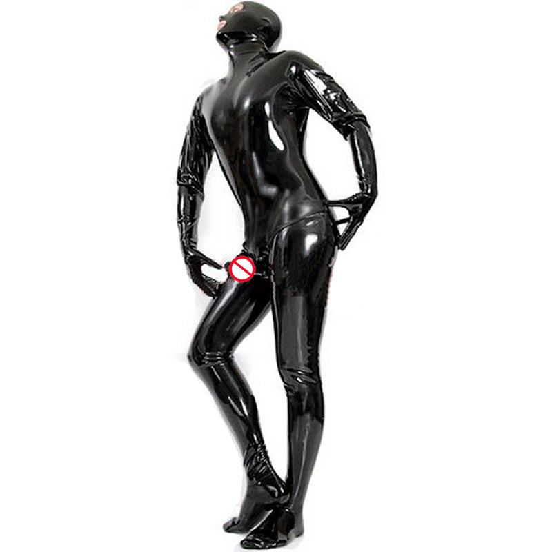 Sexy Latex Catsuit with Dildo