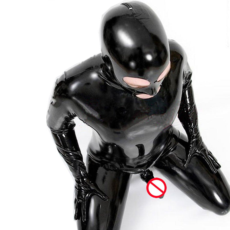 Sexy Latex Catsuit with Dildo