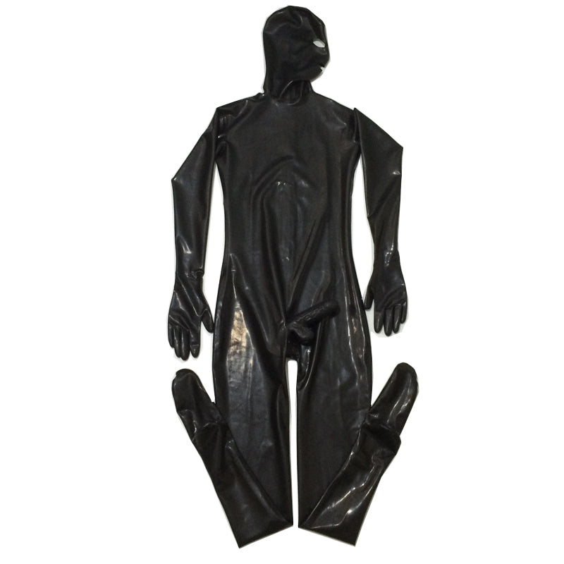 Sexy Latex Catsuit with Dildo