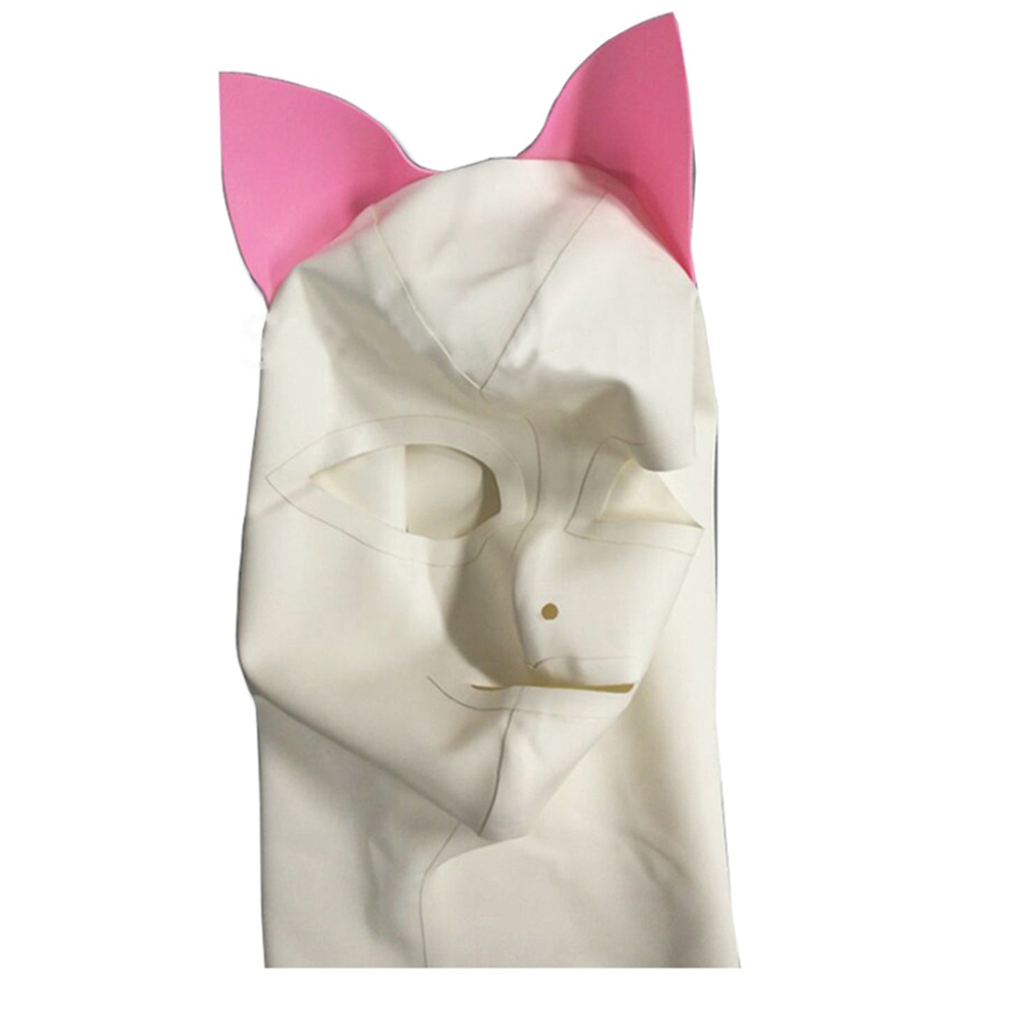 Handmade Natural Rubber Latex Cat Ears Hood Mask