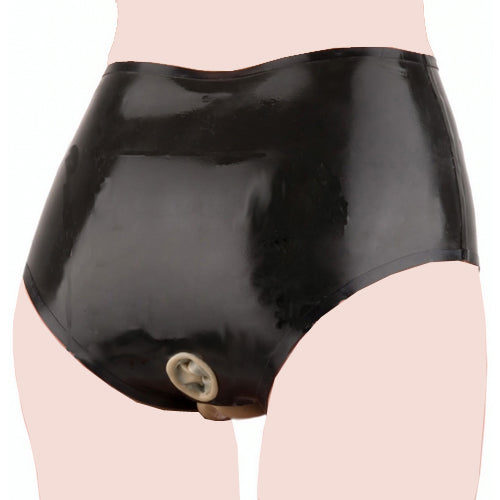 Black Latex Panties with Sheath