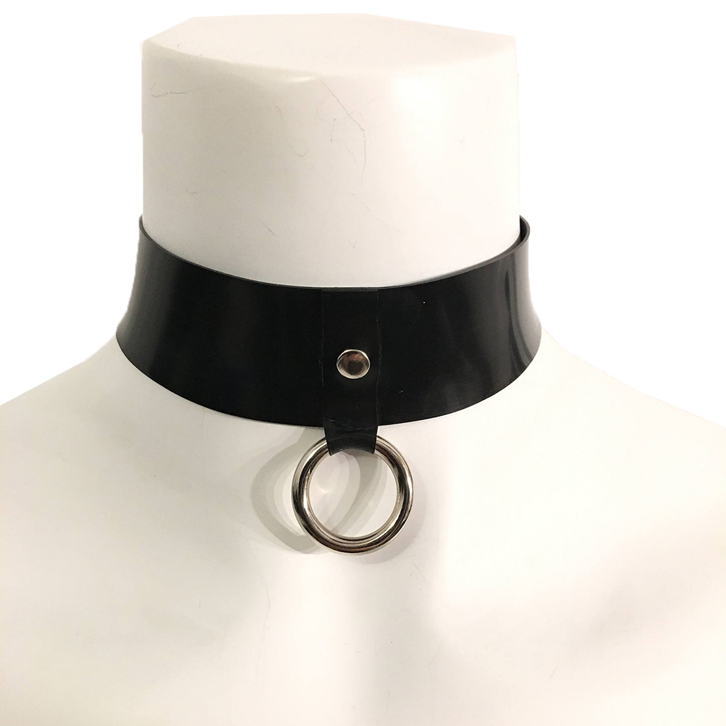 Natural Rubber Latex Neck O-Ring Collar Adjustable with Back Clasp