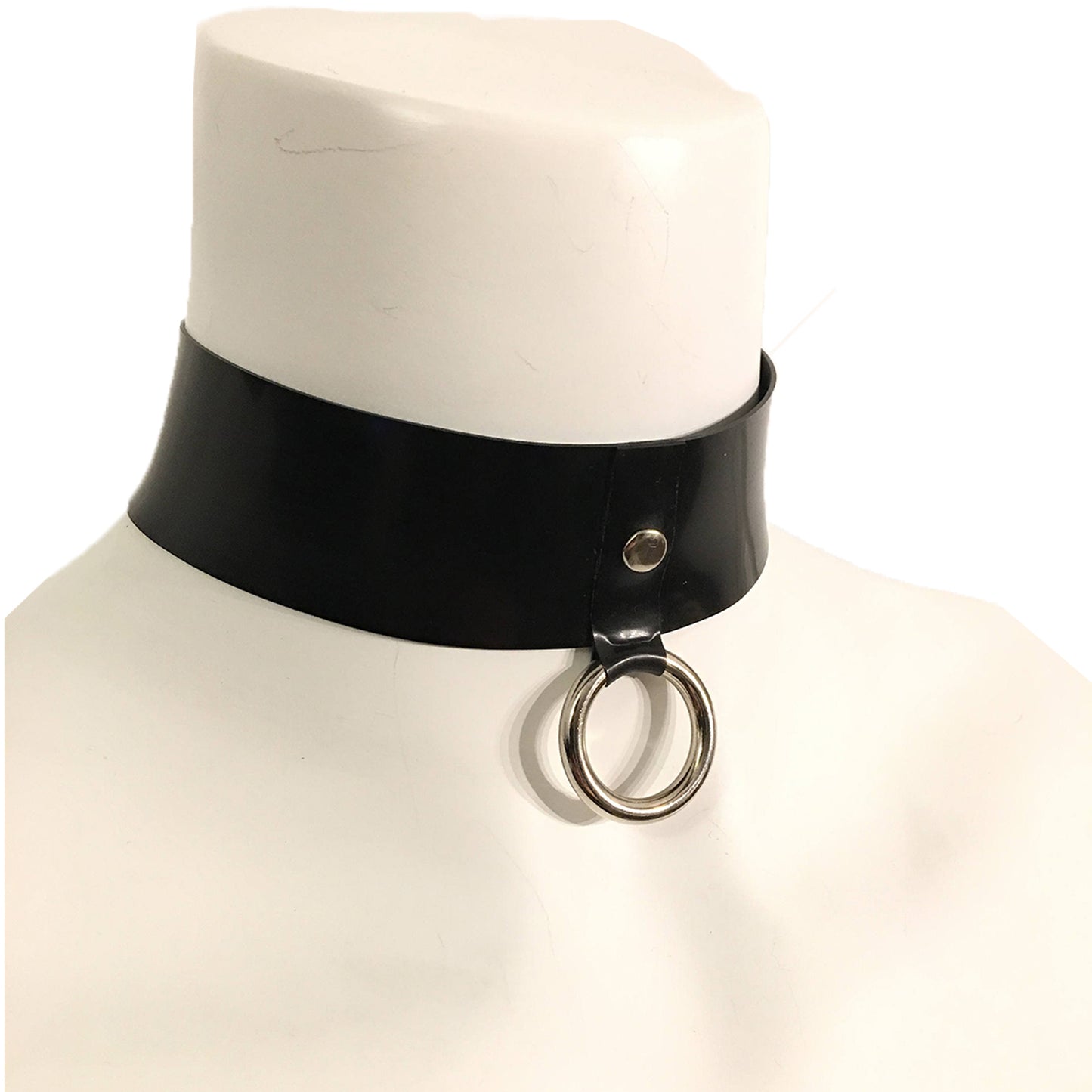 Natural Rubber Latex Neck O-Ring Collar Adjustable with Back Clasp