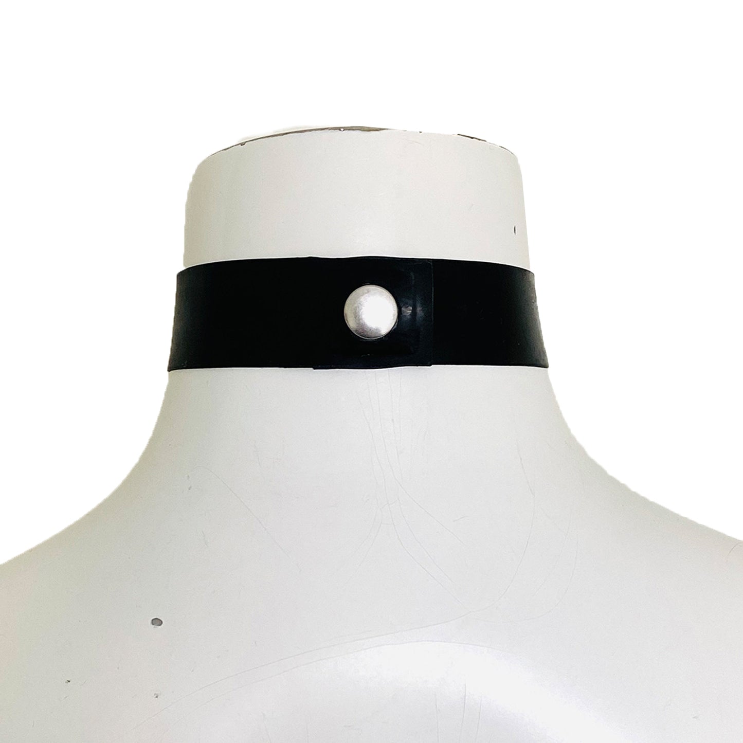 Natural Rubber Latex Neck O-Ring Collar Adjustable with Back Clasp