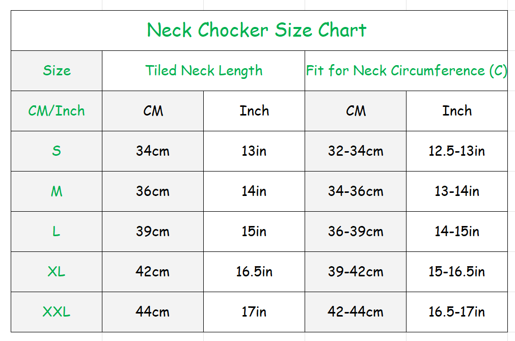 Natural Rubber Latex Neck O-Ring Collar Adjustable with Back Clasp