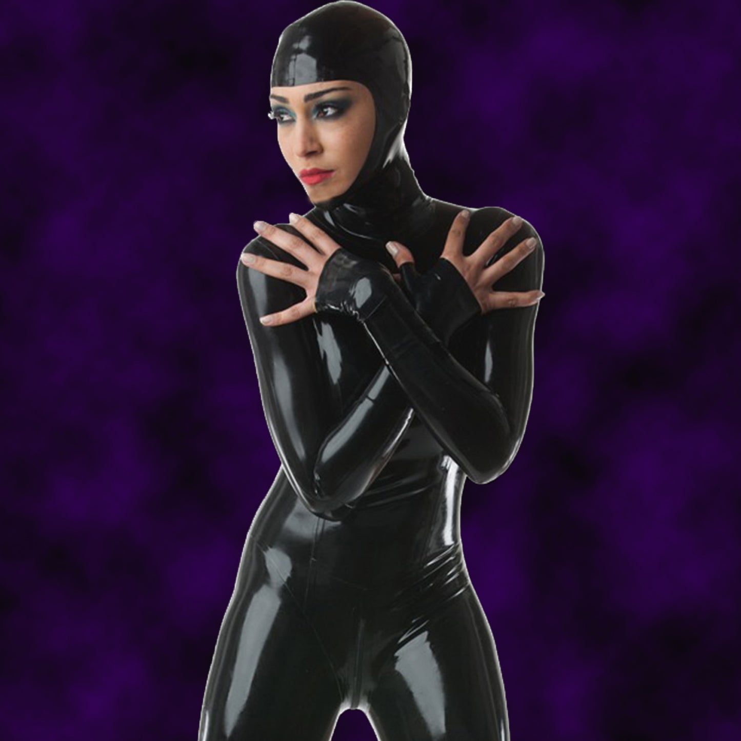 Handmade Latex Hood with Full Face Opening