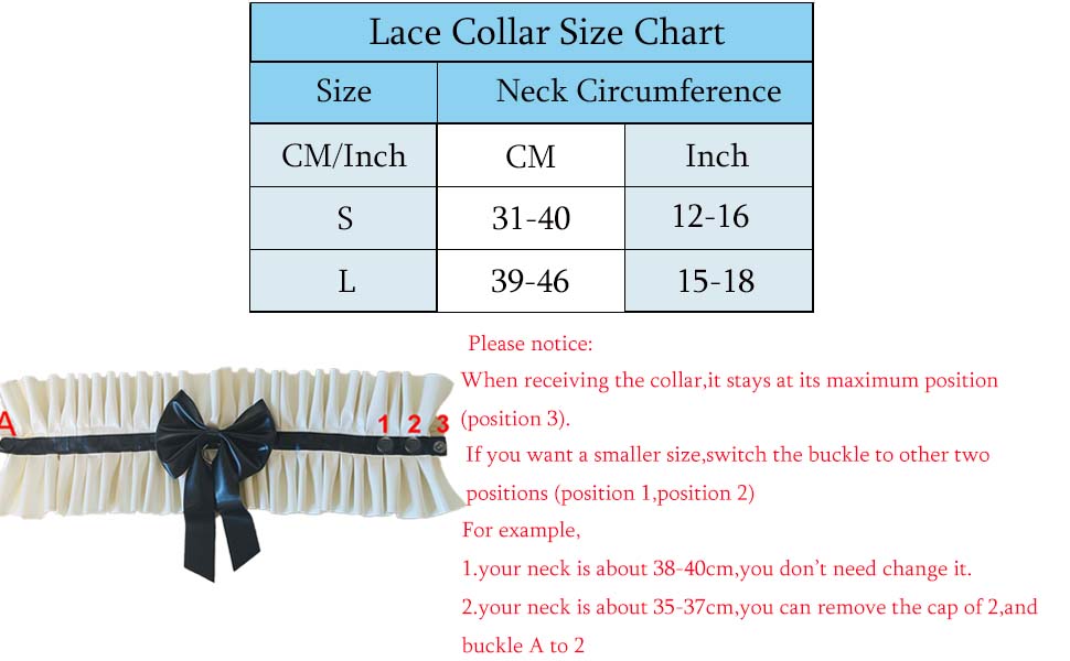 Women Handmade Black White Latex Collar Lace Ruffled Neck Choker