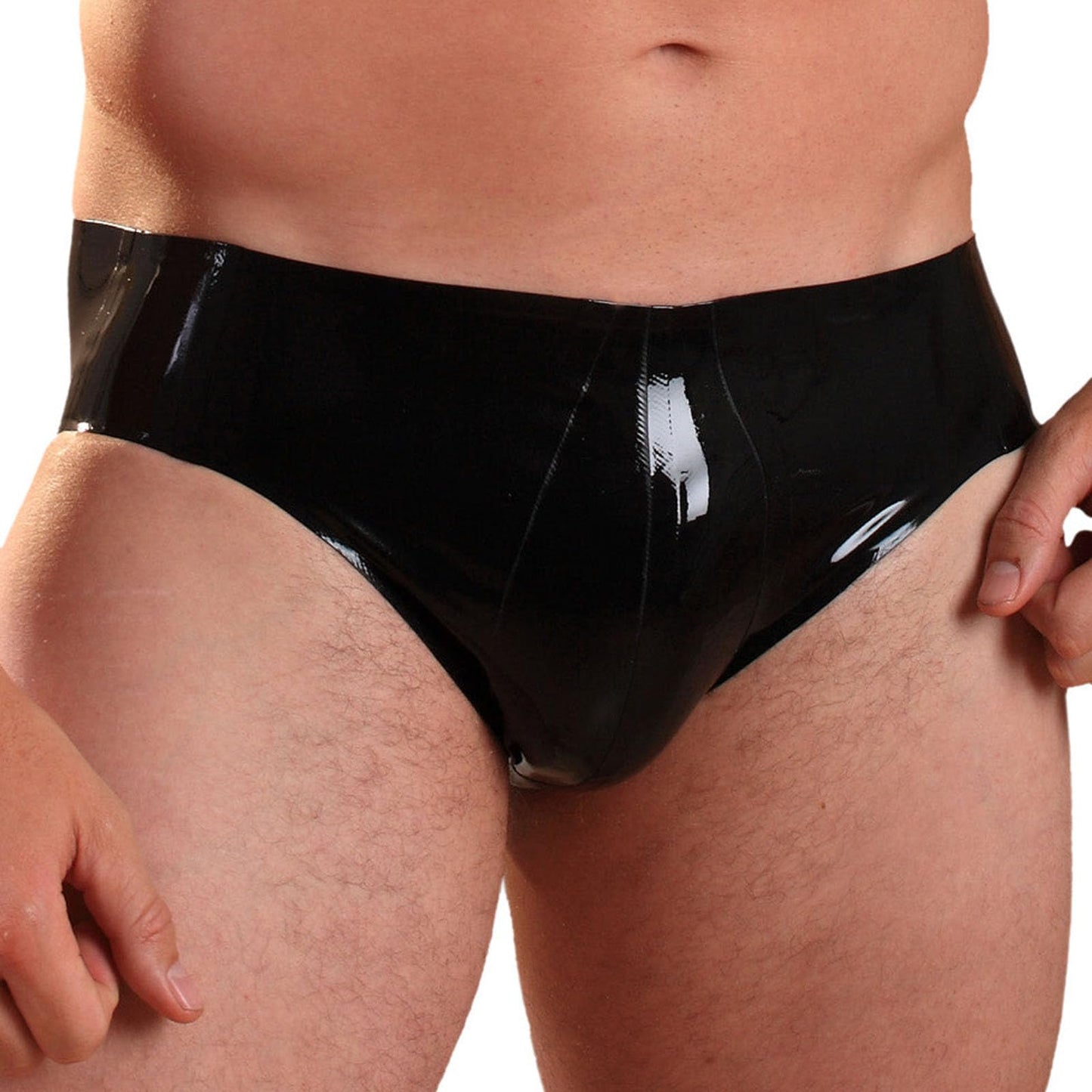 Natural Rubber Latex Shorts Underwear Open Hip,Latex Briefs for Men