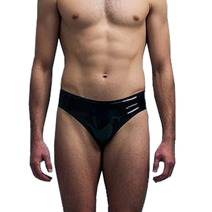 Natural Rubber Latex Shorts Underwear Open Hip,Latex Briefs for Men