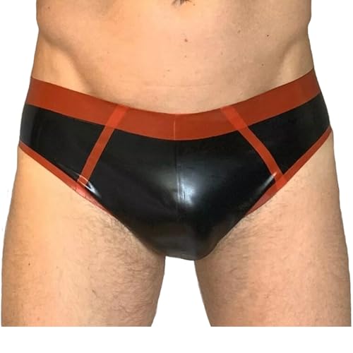 Fashion Black Rubber Briefs,Latex Briefs for Men