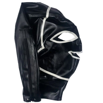 Handmade Latex Mask Black and White Stripe Decoration