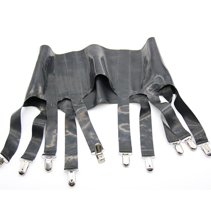 Handmade Latex Garter Belt,Ten Leg Straps