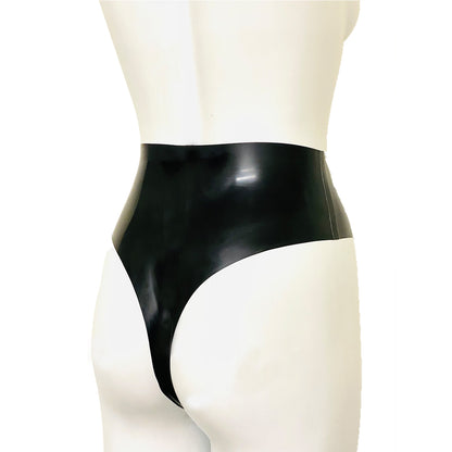 Women's High Waist Latex Thong,Fashion Natural Rubber Latex Briefs