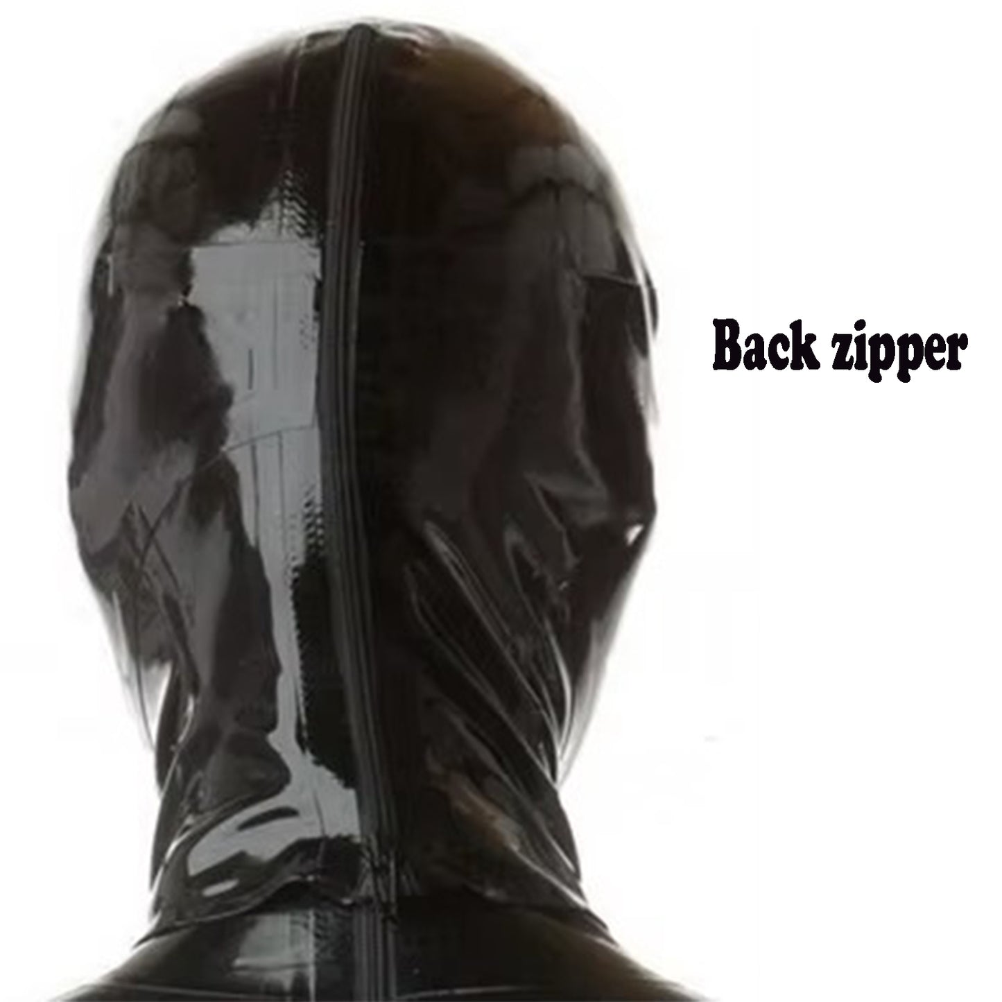 Black Latex Hood Mask with Open Mouth and eyes,Fetish Rubber Hooded Masks