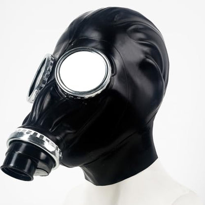 Latex Cosplay Gas Mask,Full Face Steampunk Mask,Rubber Halloween Game Masks Masquerade Costumes