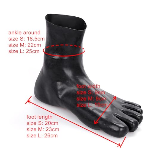 Latex Socks with Toes,Natural Rubber Short Socks