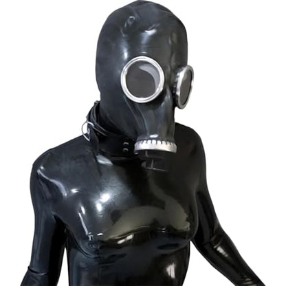 Latex Cosplay Gas Mask,Full Face Steampunk Mask,Rubber Halloween Game Masks Masquerade Costumes