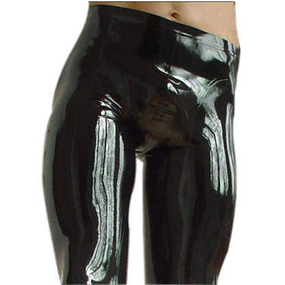 Men Handmade Black Latex Pants Integrated Socks Rubber Leggings Clubwear
