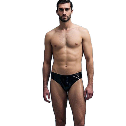 Natural Rubber Latex Shorts Underwear Open Hip,Latex Briefs for Men