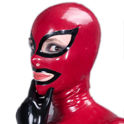 Red Latex Hood,Red Latex Hooded Masks