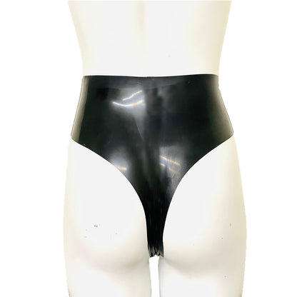 Women's High Waist Latex Thong,Fashion Natural Rubber Latex Briefs