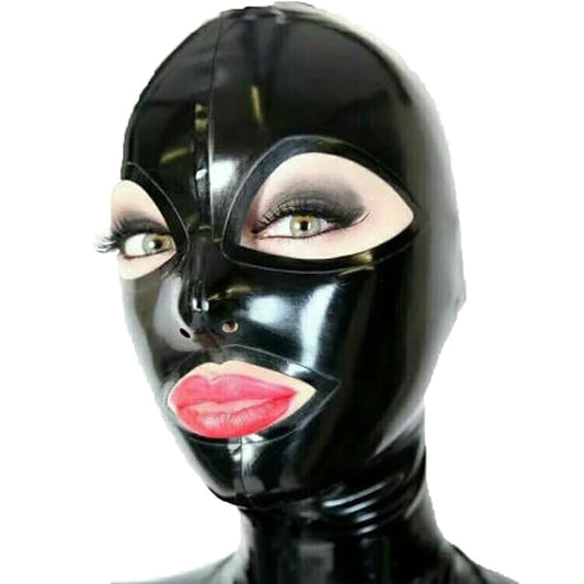 Black Latex Hood Masks,Rubber Masks, Halloween Mask