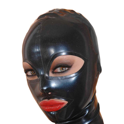 Black Latex Hood Masks,Rubber Masks, Halloween Mask