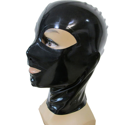 Black Latex Hood Masks,Rubber Masks, Halloween Mask