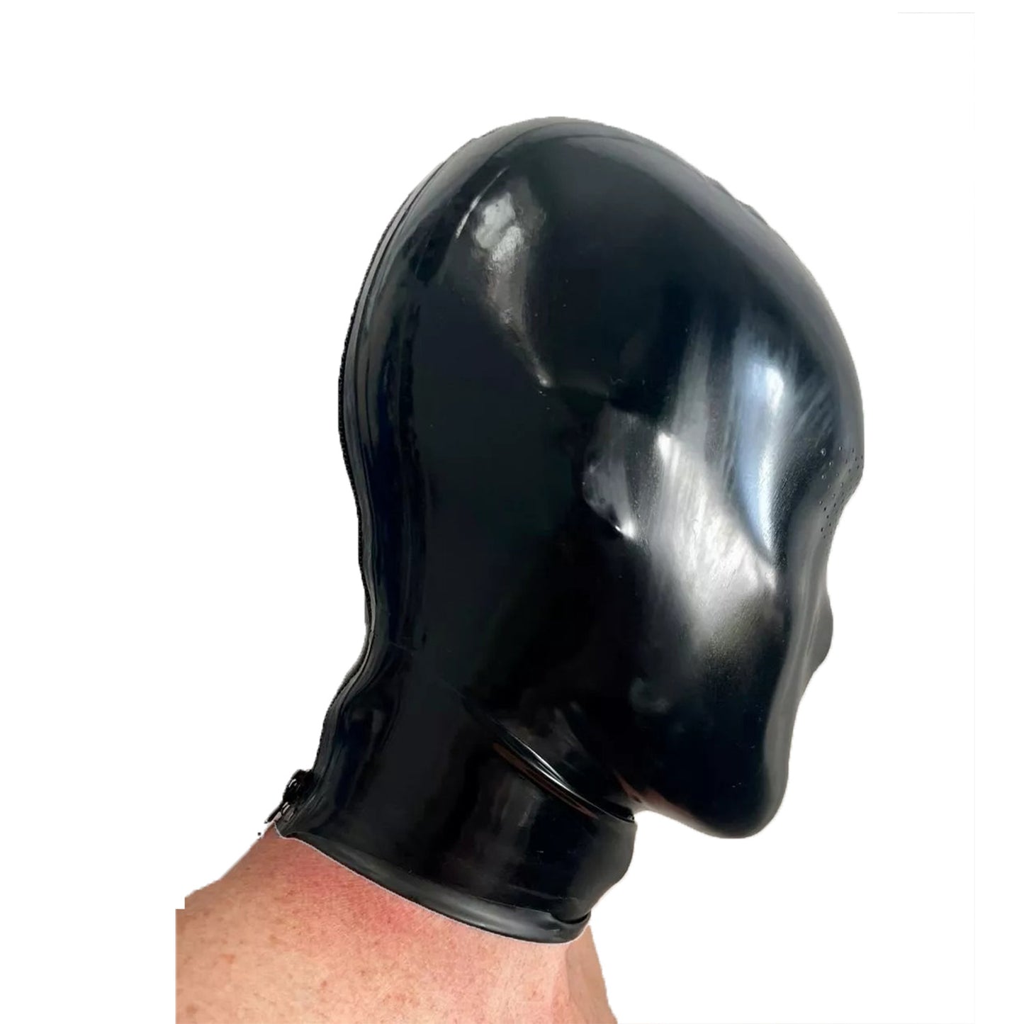 Handmade Rubber Mask,Black Full Face Latex Hood Mask