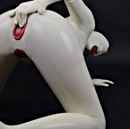 White Women Sexy Latex Bodysuit