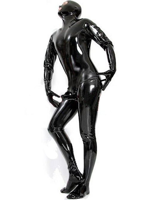 Sexy Latex Catsuit with Dildo