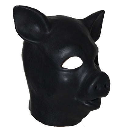 DIY 3D Pig Head Latex Hood Mask,Handmade 100% Natural Rubber Mask