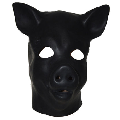 DIY 3D Pig Head Latex Hood Mask,Handmade 100% Natural Rubber Mask