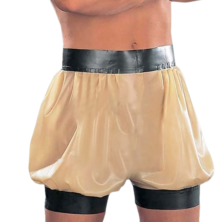 Transparent Rubber Bloomers Rubber Panties Shorts,Men's Latex Boxer Shorts