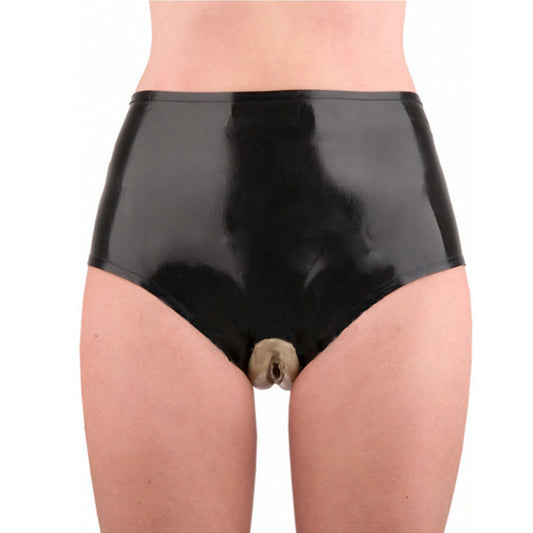Black Latex Panties with Sheath