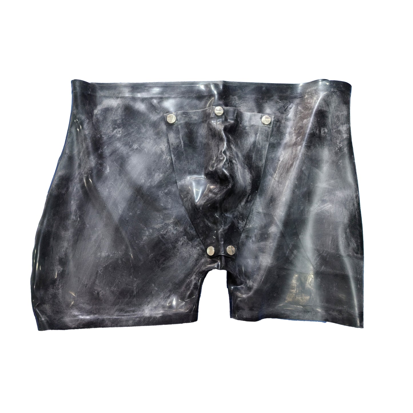 Men Handcrafted Latex Boxer Shorts With Crotch Panel