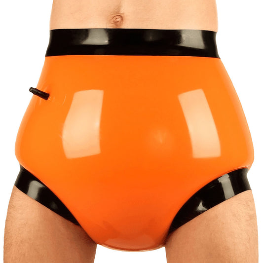 Men Double Layer Inflatable Latex Briefs