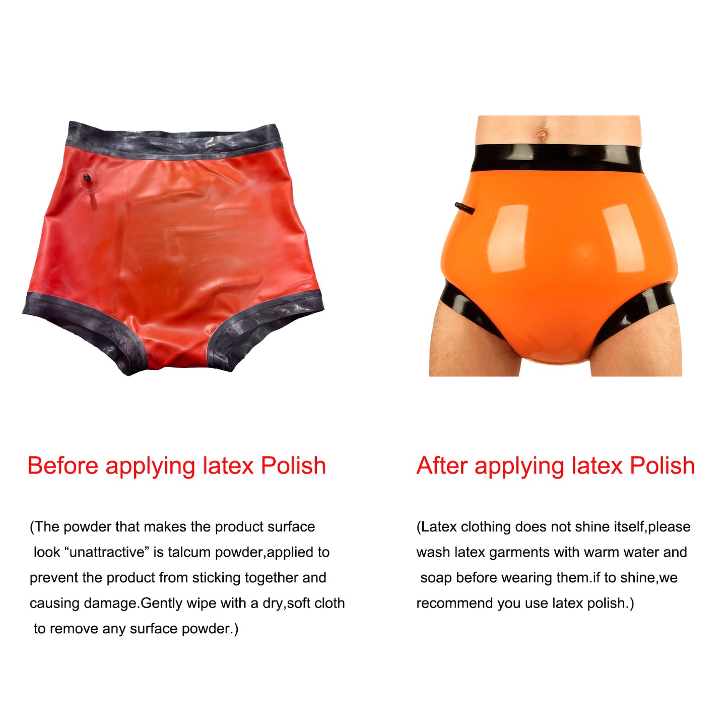 Men Double Layer Inflatable Latex Briefs