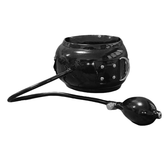 Inflatable Latex Choker Collar Back Zipper