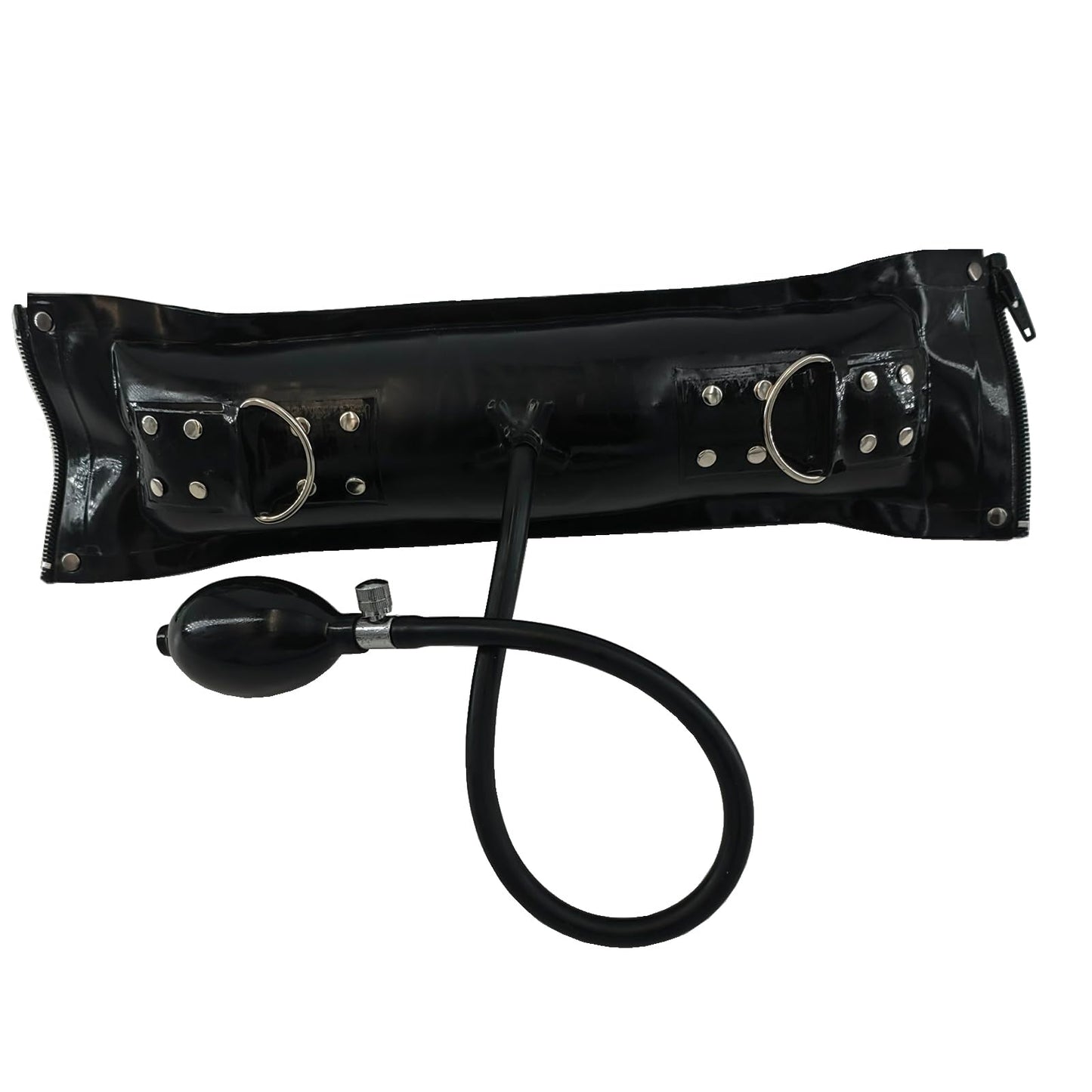 Inflatable Latex Choker Collar Back Zipper